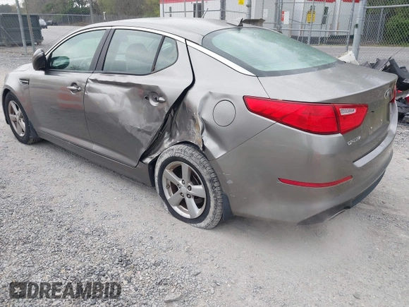 2014 Kia Optima LX with VIN 5XXGM4A73EG277964, listed as a IAAI auction lot 42079663 with 91,009 mi miles. Bid and sale history available at carsss.com. Image 3.