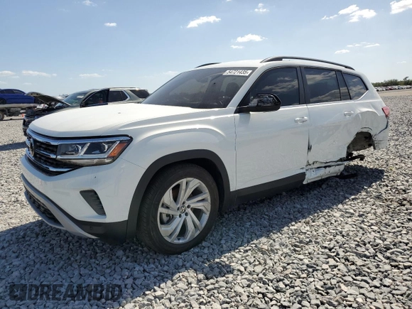2023 Volkswagen Atlas SE with VIN 1V2HR2CA6PC531607, listed as a Copart auction lot 54721435 with 21,132 mi miles and Salvage title. Bid and sale history available at DreamBid. Image 1.