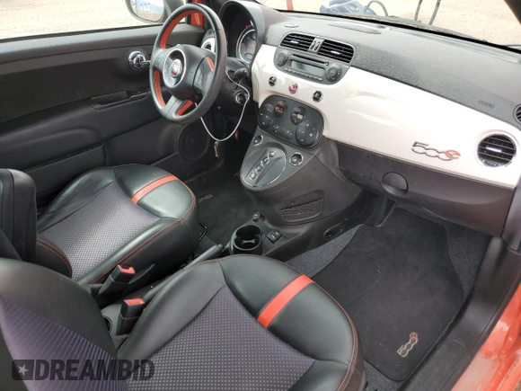 2015 FIAT 500e with VIN 3C3CFFGE4FT555467, listed as a Copart auction lot 66020695 with 21,052 mi miles and Clean title. Bid and sale history available at DreamBid. Image 8.