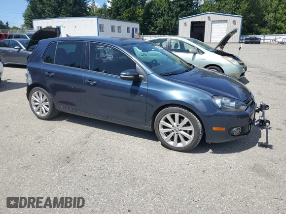 2013 Volkswagen Golf TDI w/Sunroof & Nav with VIN WVWNM7AJ0DW132074, listed as a Copart auction lot 64827005 with 141,056 mi miles and Salvage title. Bid and sale history available at DreamBid. Image 4.