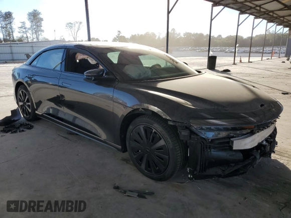 2024 Lucid Air Pure z VIN 50EA1PGA7RA001741, wystawiony jako Copart lot #79933954 z przebiegiem Nie podano mil oraz Szkoda całkowita • Salvage title. Historia ofert i sprzedaży dostępna na DreamBid. Obrazek 4.