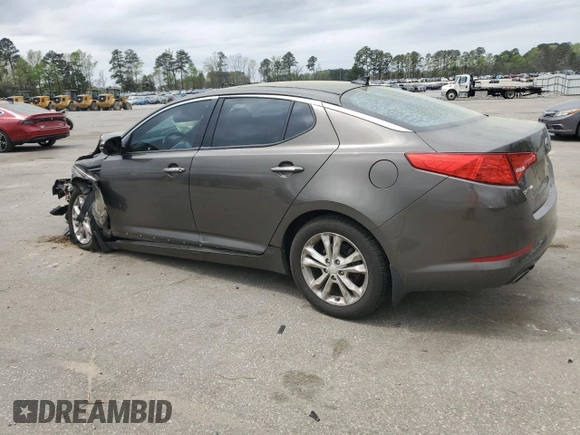 2013 Kia Optima EX with VIN 5XXGN4A70DG147491, listed as a Copart auction lot 51380185 with 0 mi miles and Salvage Title. Bid and sale history available at carsss.com. Image 2.