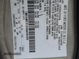 2004 Mercury Sable LS Premium с VIN 1MEHM55S34A608589, выставлен на аукционе Copart как лот 46110385 с пробегом 113 919 миль миль и Списание • Salvage title. История ставок и продаж доступна на DreamBid. Изображение 14.