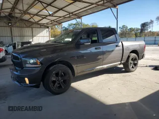 2018 Ram 1500 Night with VIN 1C6RR7MT0JS240821, listed as a Copart auction lot 80089194 with 107,261 mi miles and Salvage Title. Bid and sale history available at carsss.com. Image 1.