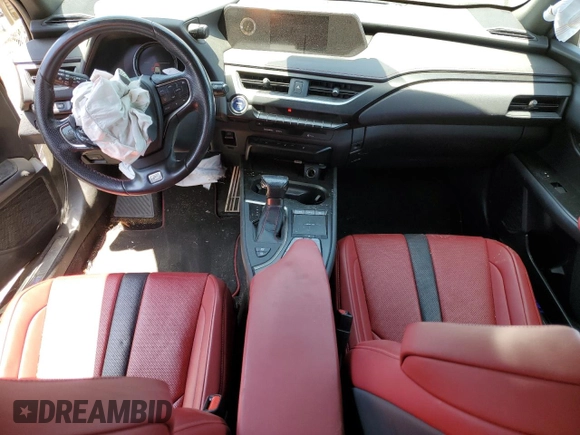 2019 Lexus UX 250h with VIN JTHU9JBH2K2013001, listed as a Copart auction lot 59142205 with 104,917 mi miles and Salvage title. Bid and sale history available at DreamBid. Image 8.