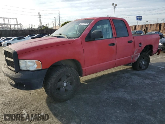 2002 Dodge 1500 with VIN 3D3HU18N02G124854, listed as a Copart auction lot 45772105 with 284,344 mi miles and Salvage Title. Bid and sale history available at carsss.com. Image 1.