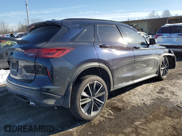 2024 Infiniti QX50 Sport with VIN 3PCAJ5FB7RF112414, listed as a Copart auction lot 42352175 with Not Provided miles and Salvage Title. Bid and sale history available at DreamBid. Image 3.