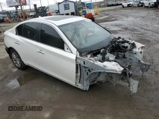 2014 Infiniti Q50 Premium with VIN JN1BV7AR9EM689488, listed as a Copart auction lot 51466605 with Not Provided miles and Salvage Title. Bid and sale history available at DreamBid. Image 4.