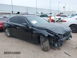 2018 Infiniti Q50 3.0t LUXE with VIN JN1EV7AP1JM351153, listed as a IAAI auction lot 41589119 with 103,915 mi miles. Bid and sale history available at carsss.com. Image 1.