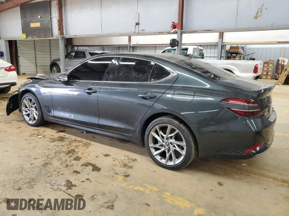 2022 Genesis G70 2.0T with VIN KMTG34TA1NU088981, listed as a Copart auction lot 88038865 with 29,407 mi miles and Salvage Title. Bid and sale history available at DreamBid. Image 2.