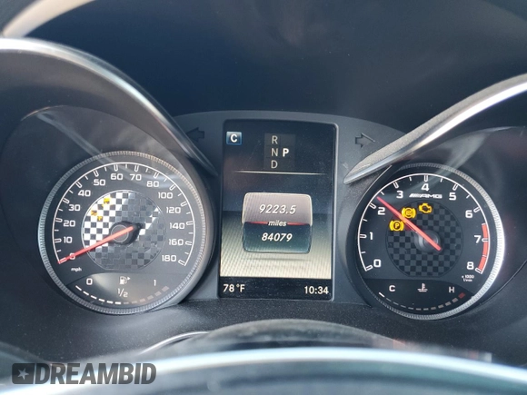 2018 Mercedes-Benz C 43 AMG with VIN WDDWJ6EB0JF656725, listed as a Copart auction lot 46091835 with 84,079 mi miles and Salvage title. Bid and sale history available at DreamBid. Image 9.