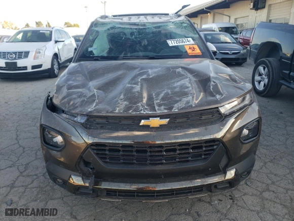 2022 Chevrolet TrailBlazer ACTIV with VIN KL79MSSL4NB045272, listed as a Copart auction lot 77205674 with 30,661 mi miles and Salvage Title. Bid and sale history available at carsss.com. Image 5.
