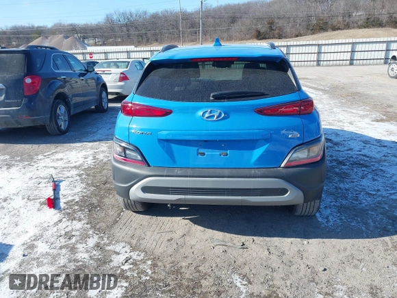 2022 Hyundai Kona SEL with VIN KM8K6CAB1NU804909, listed as a IAAI auction lot 41321862 with 20,091 mi miles. Bid and sale history available at carsss.com. Image 16.
