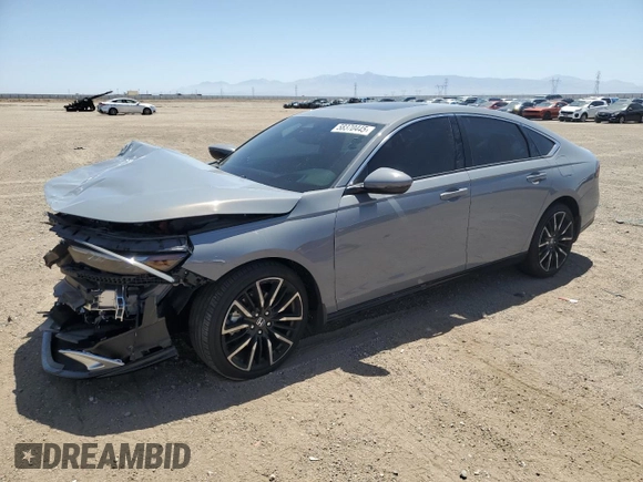 2024 Honda Accord Touring with VIN 1HGCY2F87RA075351, listed as a Copart auction lot 58370445 with 9,340 mi miles and Salvage title. Bid and sale history available at DreamBid. Image 1.