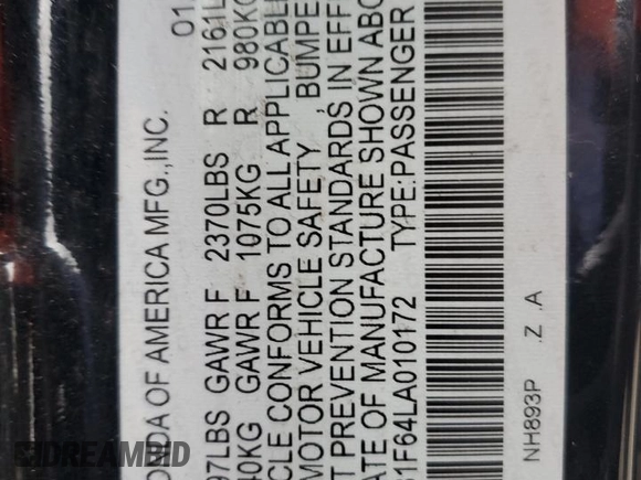 2020 Acura TLX w/A-Spec Pkg with VIN 19UUB1F64LA010172, listed as a Copart auction lot 80927074 with 58,604 mi miles and Salvage Title. Bid and sale history available at carsss.com. Image 13.