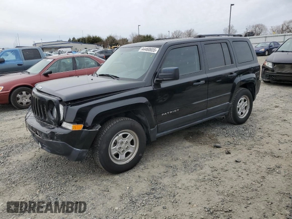 2017 Jeep Patriot Sport SE with VIN 1C4NJPBA2HD207821, listed as a Copart auction lot 44460655 with 53,791 mi miles and Salvage Title. Bid and sale history available at carsss.com. Image 1.