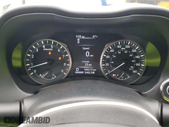 2020 Infiniti Q50 Luxe with VIN JN1EV7AP3LM203721, listed as a Copart auction lot 59380005 with 104,217 mi miles and Salvage title. Bid and sale history available at DreamBid. Image 9.