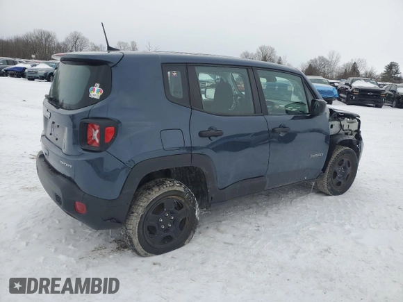 2021 Jeep Renegade Sport с VIN ZACNJDABXMPM21344, выставлен на аукционе Copart как лот 41569905 с пробегом 56 009 миль миль и Списание • Salvage title. История ставок и продаж доступна на DreamBid. Изображение 3.