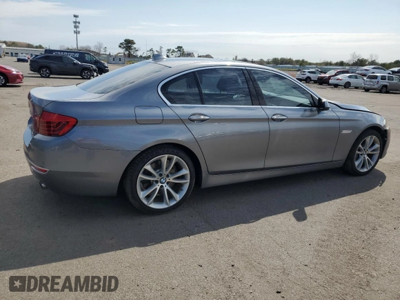 2015 BMW 5 Series 535i with VIN WBA5B1C58FD917697, listed as a Copart auction lot 52963585 with 66,058 mi miles and Salvage Title. Bid and sale history available at carsss.com. Image 3.