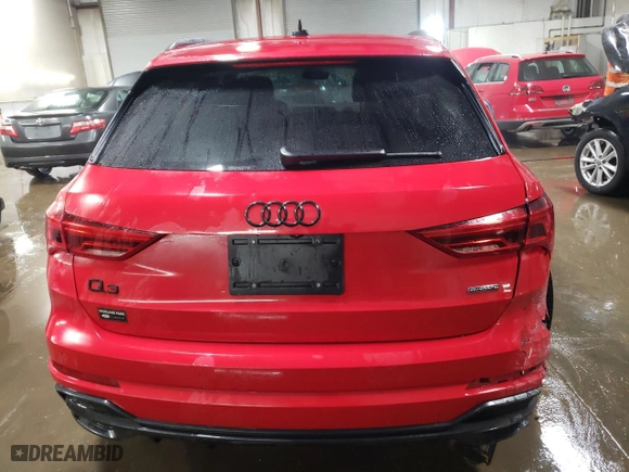 2021 Audi Q3 S line Premium Plus with VIN WA1EECF31M1102153, listed as a Copart auction lot 48142425 with 41,096 mi miles and Salvage Title. Bid and sale history available at carsss.com. Image 6.