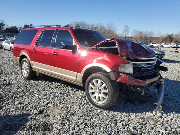 2014 Ford Expedition EL XLT with VIN 1FMJK1J55EEF59466, listed as a Copart auction lot 89204815 with 289,724 mi miles and Salvage Title. Bid and sale history available at carsss.com. Image 4.