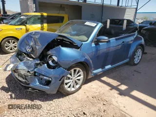 2018 Volkswagen Beetle S with VIN 3VW5DAAT6JM518022, listed as a Copart auction lot 57289815 with 44,563 mi miles and Salvage title. Bid and sale history available at DreamBid. Image 1.