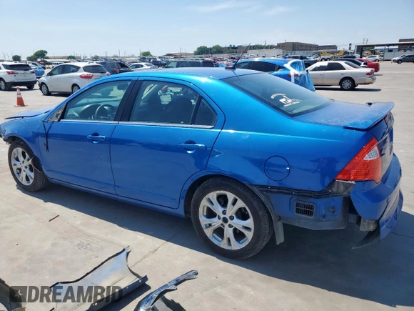 2012 Ford Fusion SE with VIN 3FAHP0HA5CR429222, listed as a Copart auction lot 53366525 with 162,335 mi miles and Salvage title. Bid and sale history available at DreamBid. Image 2.