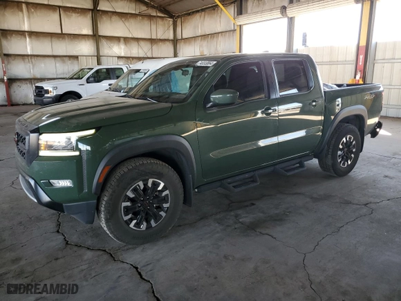 2022 Nissan Frontier PRO-X with VIN 1N6ED1EJ8NN668704, listed as a Copart auction lot 74033864 with 56,198 mi miles and Salvage Title. Bid and sale history available at carsss.com. Image 1.