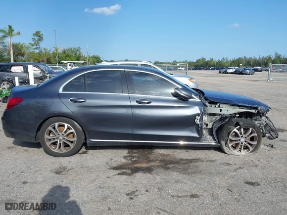 2015 Mercedes-Benz C-Class C 300 with VIN 55SWF4JB7FU084505, listed as a IAAI auction lot 41932523 with 1 mi miles. Bid and sale history available at carsss.com. Image 14.