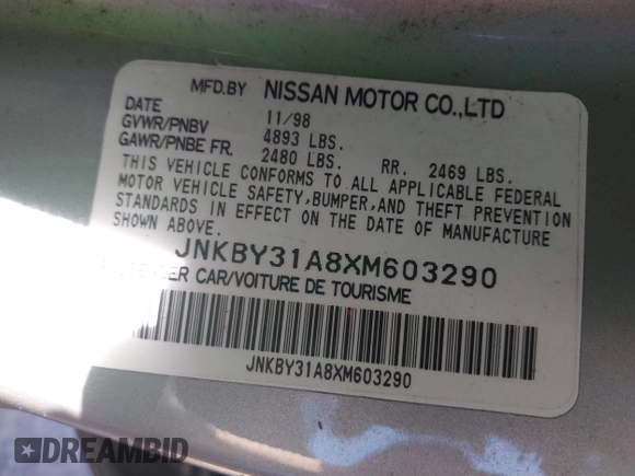 1999 Infiniti Q45 z VIN JNKBY31A8XM603290, wystawiony jako IAAI lot #41668113 z przebiegiem 144 251 mil mil oraz . Historia ofert i sprzedaży dostępna na DreamBid. Obrazek 9.