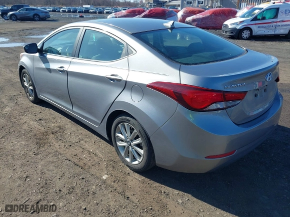 2014 Hyundai Elantra SE with VIN KMHDH4AEXEU049424, listed as a IAAI auction lot 41858569 with 77,496 mi miles. Bid and sale history available at carsss.com. Image 3.