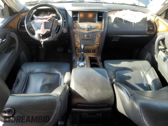 2012 Infiniti QX56 7-passenger with VIN JN8AZ2NE4C9020833, listed as a Copart auction lot 80353974 with 201,872 mi miles and Salvage Title. Bid and sale history available at carsss.com. Image 8.