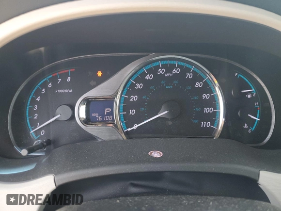 2012 Toyota Sienna XLE AAS with VIN 5TDYK3DC1CS204598, listed as a Copart auction lot 62293015 with 76,108 mi miles and Salvage title. Bid and sale history available at DreamBid. Image 9.