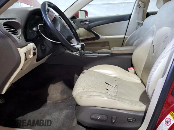 2011 Lexus IS 250 with VIN JTHCF5C20B5047877, listed as a Copart auction lot 50927545 with 189,854 mi miles and Salvage title. Bid and sale history available at DreamBid. Image 7.