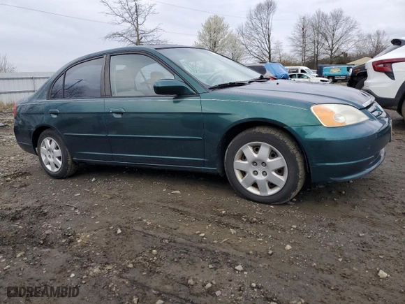 2002 Honda Civic EX with VIN 2HGES26852H595839, listed as a Copart auction lot 51760795 with 131,539 mi miles and Clean Title. Bid and sale history available at carsss.com. Image 4.