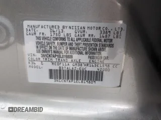 2014 Nissan Versa SV with VIN 3N1CN7AP1EL819809, listed as a Copart auction lot 51960405 with 144,859 mi miles and Salvage Title. Bid and sale history available at DreamBid. Image 13.
