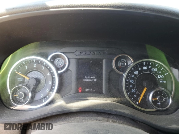 2019 Ram 2500 Tradesman with VIN 3C6UR5HJ7KG553283, listed as a Copart auction lot 53468205 with 81,913 mi miles and Salvage title. Bid and sale history available at DreamBid. Image 9.