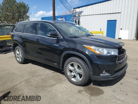 2016 Toyota Highlander Hybrid Limited with VIN 5TDDCRFH4GS019183, listed as a Copart auction lot 49718465 with 136,879 mi miles and Salvage Title. Bid and sale history available at carsss.com. Image 4.