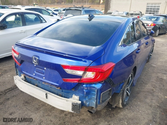 2020 Honda Accord Sedan Sport with VIN 1HGCV1F33LA145572, listed as a IAAI auction lot 41821328 with 54,956 mi miles. Bid and sale history available at carsss.com. Image 4.