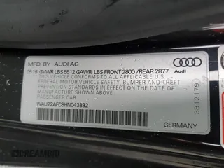 2017 Audi A7 Prestige with VIN WAU22AFC8HN043832, listed as a Copart auction lot 42412214 with 76,025 mi miles. Bid and sale history available at carsss.com. Image 12.
