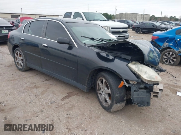 2003 Infiniti G35 w/Leather with VIN JNKCV51E53M316091, listed as a IAAI auction lot 41650677 with Not Provided miles and . Bid and sale history available at carsss.com. Image 1.