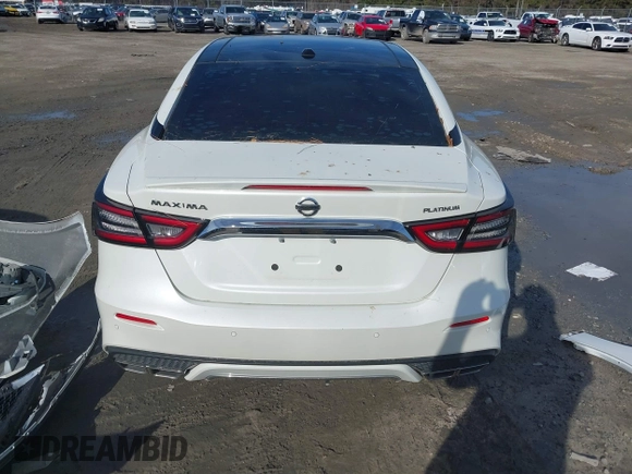 2020 Nissan Maxima Platinum with VIN 1N4AA6FV0LC385883, listed as a IAAI auction lot 41316172 with 80,490 mi miles and . Bid and sale history available at DreamBid. Image 16.