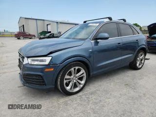 2018 Audi Q3 Premium Plus with VIN WA1JCCFS9JR014346, listed as a Copart auction lot 57994735 with 112,426 mi miles and Salvage title. Bid and sale history available at DreamBid. Image 1.