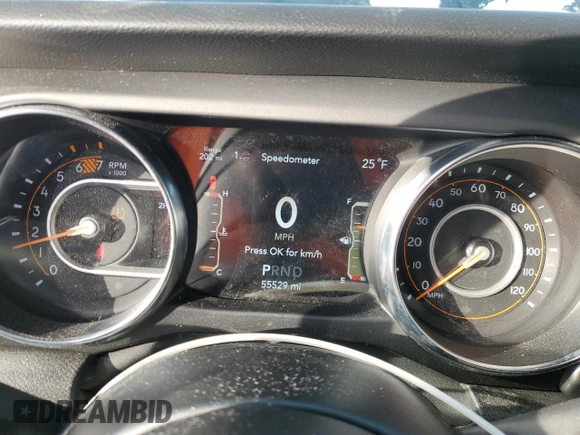 2022 Jeep Wrangler Unlimited Willys Sport with VIN 1C4HJXDN0NW207099, listed as a Copart auction lot 43395805 with 55,529 mi miles and Salvage Title. Bid and sale history available at DreamBid. Image 9.