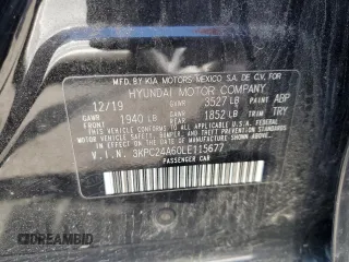 2020 Hyundai Accent SE with VIN 3KPC24A60LE115677, listed as a Copart auction lot 61069205 with 70,536 mi miles and Salvage title. Bid and sale history available at DreamBid. Image 12.