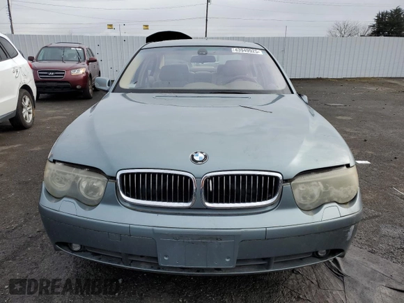 2002 BMW 7 Series 745i z VIN WBAGL63472DP56408, wystawiony jako Copart lot #43949925 z przebiegiem 92 755 mil mil oraz Szkoda całkowita • Salvage title. Historia ofert i sprzedaży dostępna na DreamBid. Obrazek 5.