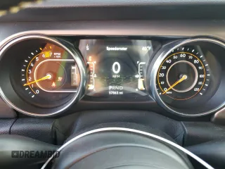 2021 Jeep Wrangler Unlimited 80th Anniversary with VIN 1C4HJXDN8MW526846, listed as a Copart auction lot 82920884 with 57,863 mi miles and Salvage title. Bid and sale history available at DreamBid. Image 9.