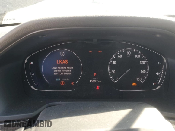 2019 Honda Accord Sport with VIN 1HGCV1F3XKA090777, listed as a Copart auction lot 55314915 with 52,077 mi miles and Salvage Title. Bid and sale history available at DreamBid. Image 9.