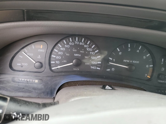 1999 Oldsmobile Aurora with VIN 1G3GR62C8X4113745, listed as a Copart auction lot 60573923 with 177,809 mi miles and Salvage Title. Bid and sale history available at DreamBid. Image 9.