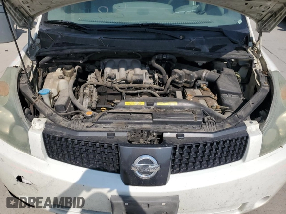 2005 Nissan Quest SL with VIN 5N1BV28U25N102483, listed as a Copart auction lot 69293754 with 0 mi miles and Salvage Title. Bid and sale history available at carsss.com. Image 12.
